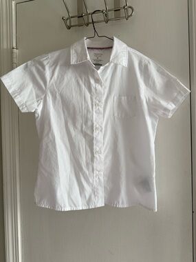 French Toast White Short Sleeve Button-Up School Shirt Size 10